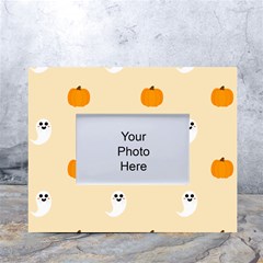 Pumpkin And Boo Crew Halloween  White Tabletop Photo Frame 4 x6  by Safari