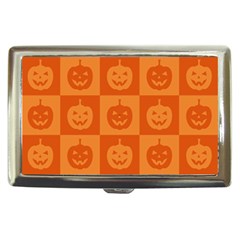 Seamless Halloween Pattern With Smiling Pumpkin 20240926 161520 0000 Cigarette Money Case by Safari