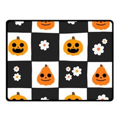 Seamless Halloween Pattern With Smiling Pumpkin 20240926 161714 0000 Two Sides Fleece Blanket (small) by Safari