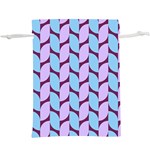 Purple Blue Pattern Lightweight Drawstring Pouch (XL) Front