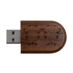 Ancient Egypt Antique Archeology Wood Oval Usb Flash Drive by Grandong