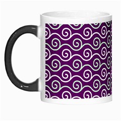 Violet White Pattern Morph Mug by ytdream