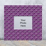 Violet White Pattern White Wall Photo Frame 5  x 7  Front