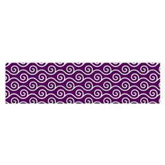 Violet White Pattern Oblong Satin Scarf (16  X 60 ) by ytdream