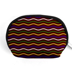 Multicolor Wave Pattern Accessory Pouch (medium) by ytdream