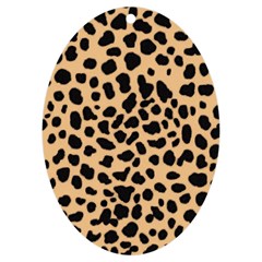 Leopard Skin Pattern Uv Print Acrylic Ornament Oval by Bedest