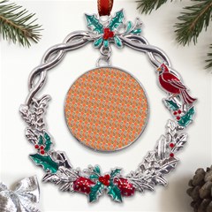 Diamond Dollar Sign Pattern Metal X mas Wreath Holly Leaf Ornament by ExtraAwesomeSauce