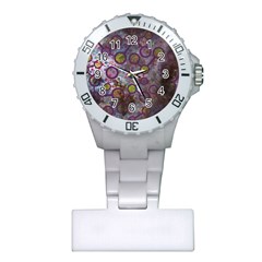 Abstract Molecular Space Art Plastic Nurses Watch by ExtraAwesomeSauce