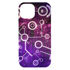 Cosmic Network Geometric Art Iphone 15 Black Uv Print Pc Hardshell Case by ExtraAwesomeSauce