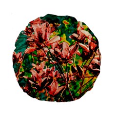 Abstract Floral Artwork Standard 15  Premium Round Cushions by ExtraAwesomeSauce