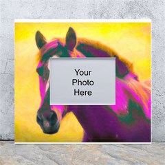 Vibrant Abstract Equine Art White Wall Photo Frame 5  X 7  by ExtraAwesomeSauce