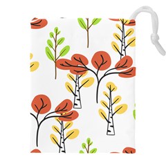 Tree Auntumn Leaf Drawstring Pouch (4xl) by anzea