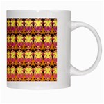 Gradient Lion Head Pattern White Mug Right