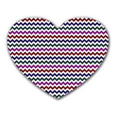 Chevron Pattern Heart Mousepad by ytdream