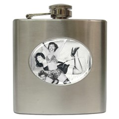 Betty Page Bdsm Hip Flask (6 Oz) by CherleyTemples