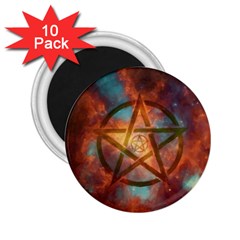 Enchanted Nebula Pentagram Art 2 25  Magnets (10 Pack)  by ExtraAwesomeSauce