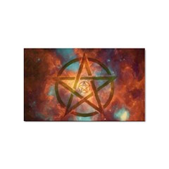 Enchanted Nebula Pentagram Art Sticker (rectangular) by ExtraAwesomeSauce