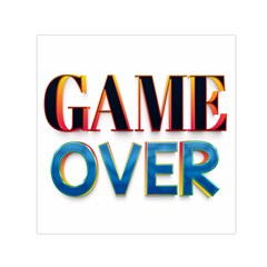 Game Over Text Design  Square Satin Scarf (30  X 30 ) by 7223056