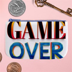 Game Over Text Design  Large Coin Purse by 7223056