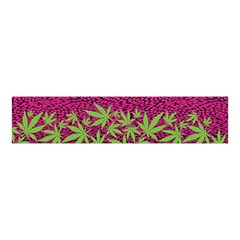 Green Pink Cannabis Marijuana Velvet Scrunchie by CoolDesigns