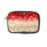 Abstract, Christmas, Glittery, Gold, Red Coin Purse Front