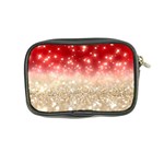 Abstract, Christmas, Glittery, Gold, Red Coin Purse Back