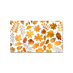 Brown Autumn Leaves Sticker Rectangular (100 Pack) by kyorashop23