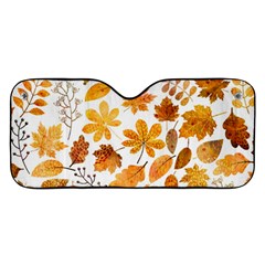 Brown Autumn Leaves Car Windshield by kyorashop23