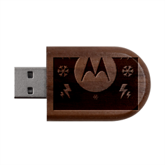 Ugly Sweater Moto, Motorola, Wood Oval Usb Flash Drive by kyorashop23