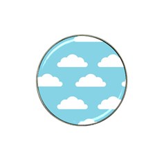 Clouds Blue Pattern Hat Clip Ball Marker by ConteMonfrey