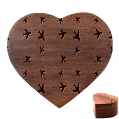 Cute Airplanes Planes Heart Wood Jewelry Box by ConteMonfrey