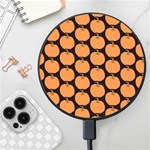 Black And Orange Pumpkin Wireless Fast Charger(Black) Front