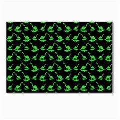 Green Neon Dinos Postcards 5  X 7  (pkg Of 10) by ConteMonfrey