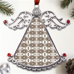 Snake Skin Brown Metal Angel with Crystal Ornament Front