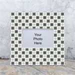 Retro Traditional Vintage Geometric Flooring Green White Box Photo Frame 4  x 6  Front