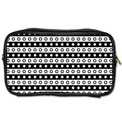 Black And White Circles Pattern Toiletries Bag (two Sides) by ytdream