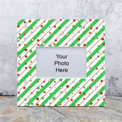 Christmas Paper Stars Pattern Texture Background Colorful Colors Seamless White Box Photo Frame 4  X 6  by Ket1n9