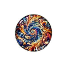 Colorful Motion Abstract Art Hat Clip Ball Marker by ExtraAwesomeSauce