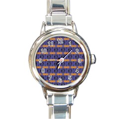 Bitcoin Logo Pattern Round Italian Charm Watch by ExtraAwesomeSauce