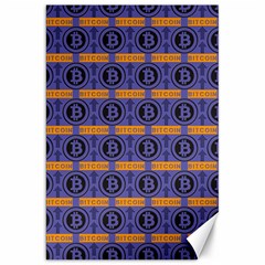 Bitcoin Logo Pattern Canvas 20  X 30  by ExtraAwesomeSauce