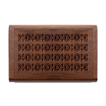 Bitcoin Logo Pattern Wood Oval USB Flash Drive Box