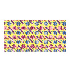 Colorful Bitcoin Pattern Satin Wrap 35  X 70  by ExtraAwesomeSauce