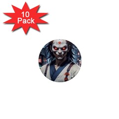 Demon Samurai 1  Mini Magnet (10 Pack)  by AwesomeSauce