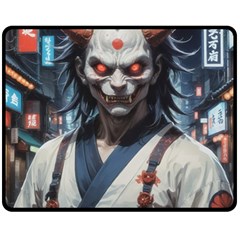 Demon Samurai Fleece Blanket (medium) by AwesomeSauce