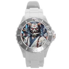 Demon Samurai Round Plastic Sport Watch (l) by AwesomeSauce