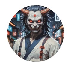 Demon Samurai Mini Round Pill Box by AwesomeSauce