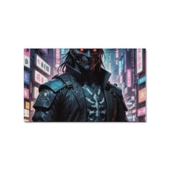 Cyberpunk Demon Samurai Sticker Rectangular (100 Pack) by AwesomeSauce