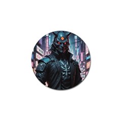 Cyberpunk Demon Samurai Golf Ball Marker (4 Pack) by AwesomeSauce