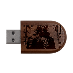 Cyberpunk Demon Samurai Wood Oval Usb Flash Drive by AwesomeSauce