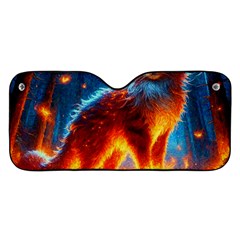 Enchanted Fire Feline Car Windshield Sunshade by ExtraAwesomeSauce